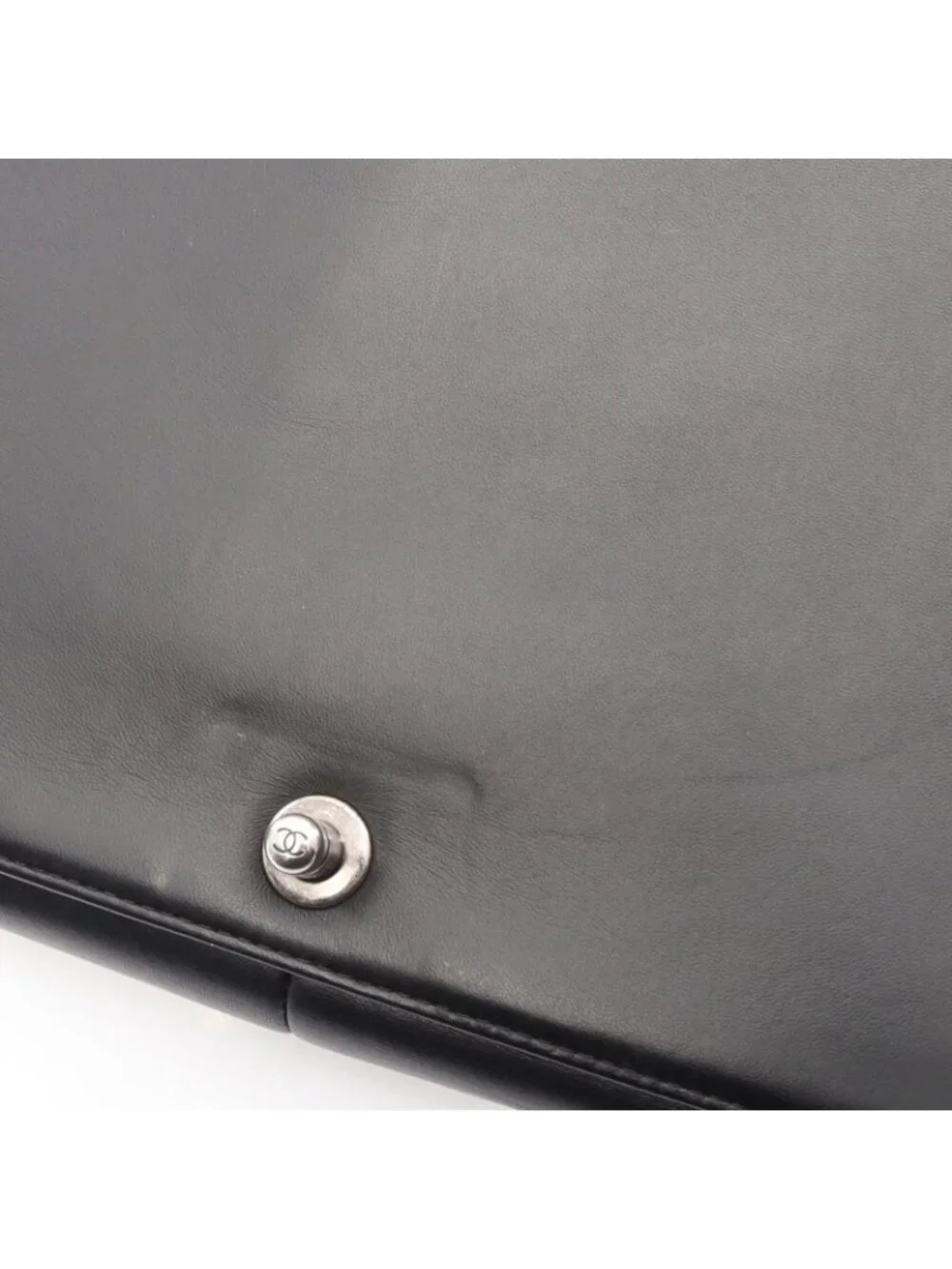 Chanel Shoulder Bag Boy Large Black Lambskin Chain